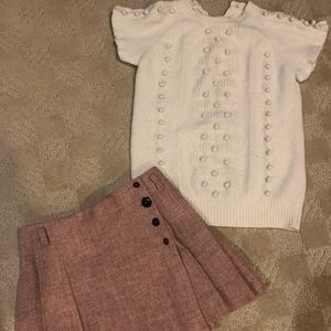 Cashmere sweater & skirt sz 8